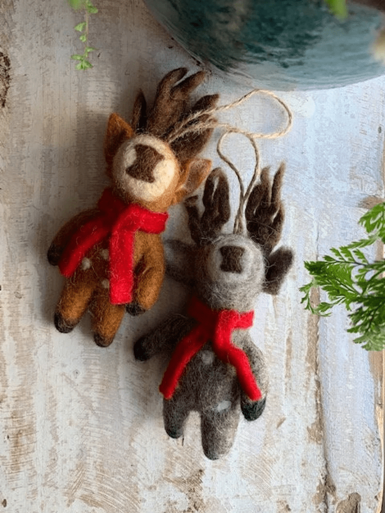 Felt Elk Felt Wool Christmas DECORATION