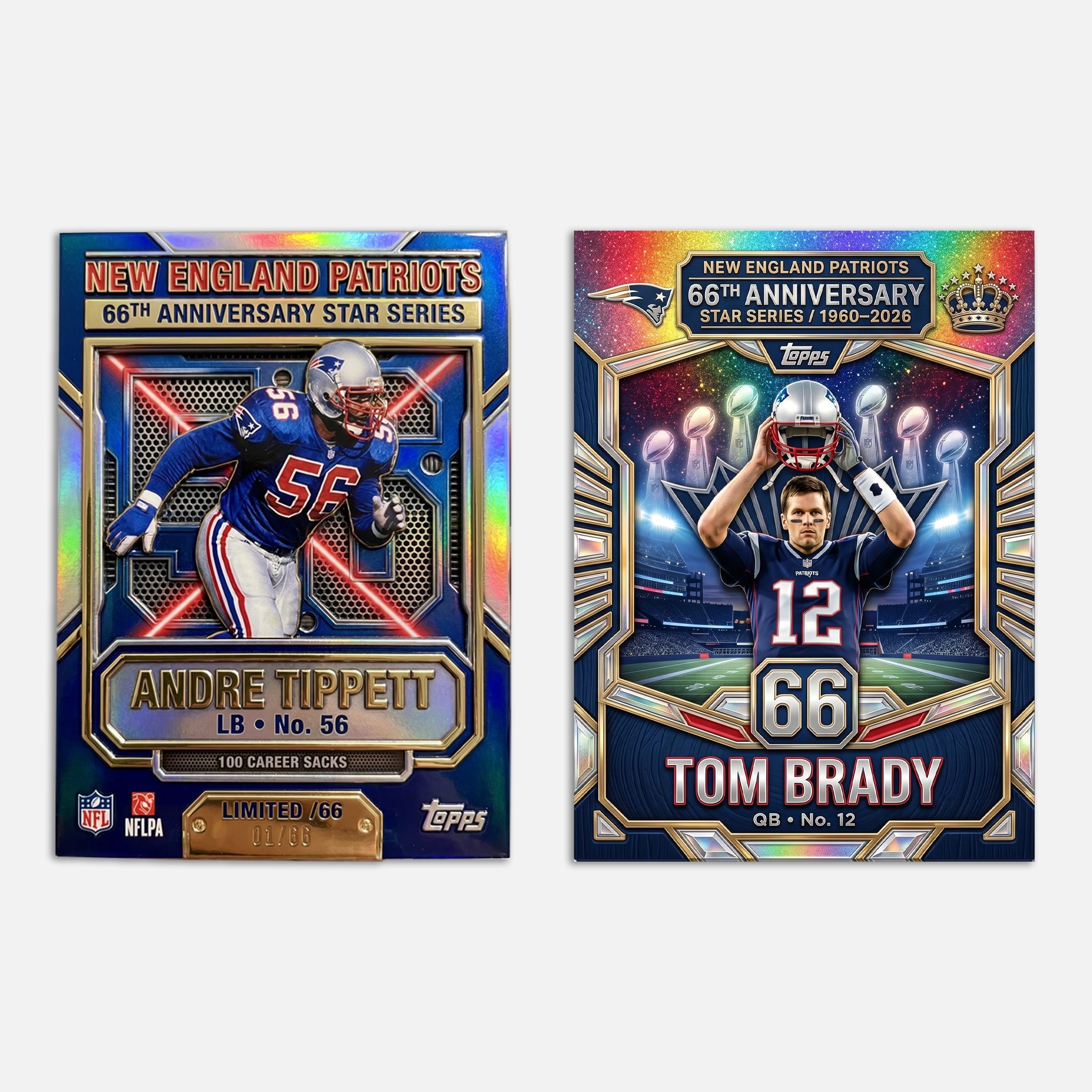 New England Patriots 66th Anniversary Cards 🏈🔥