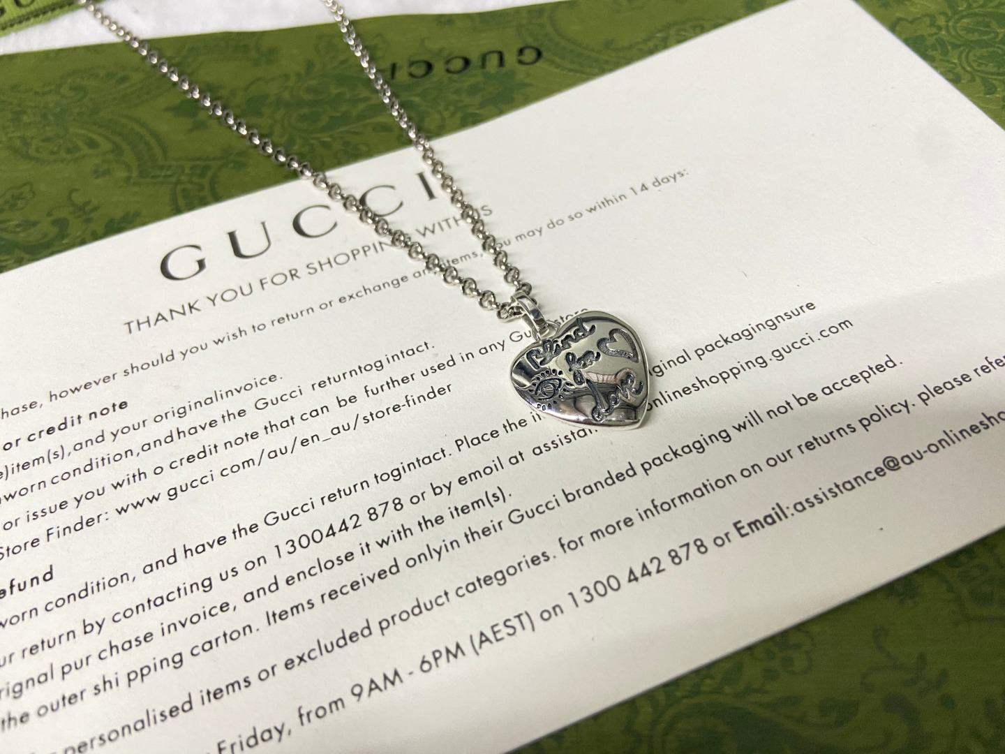 Gucci Fearless Flower and Bird Necklace