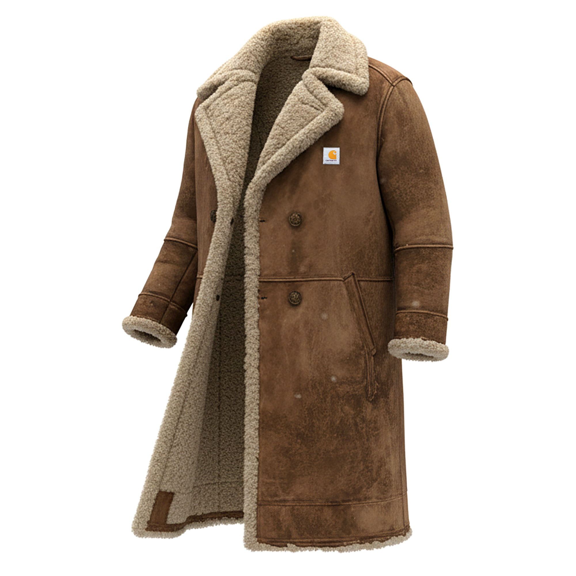 Winter-Ready Long Coat with Faux Fur Trim for Outdoor Adventures