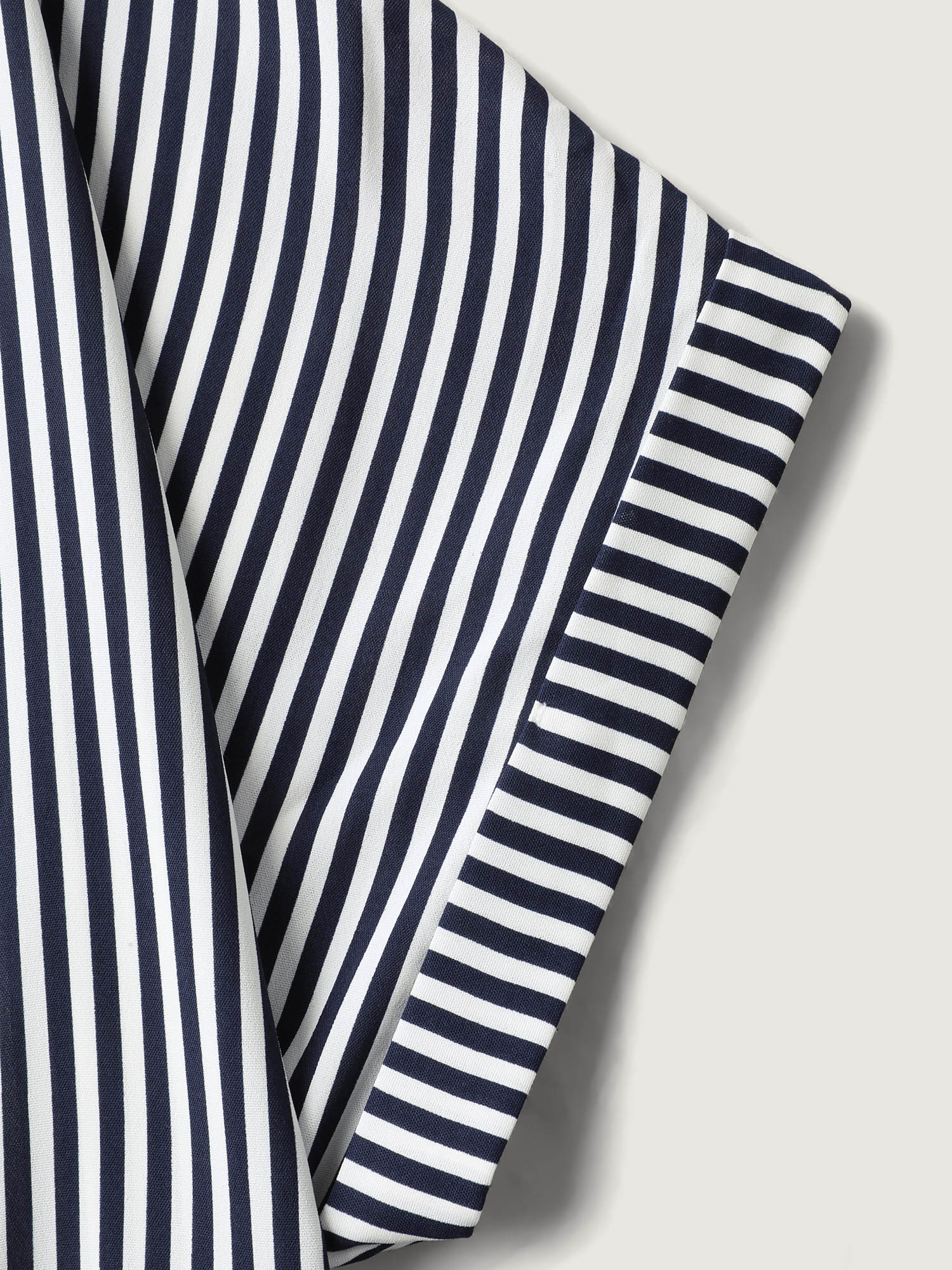 Striped Button-Front Tunic Blouse