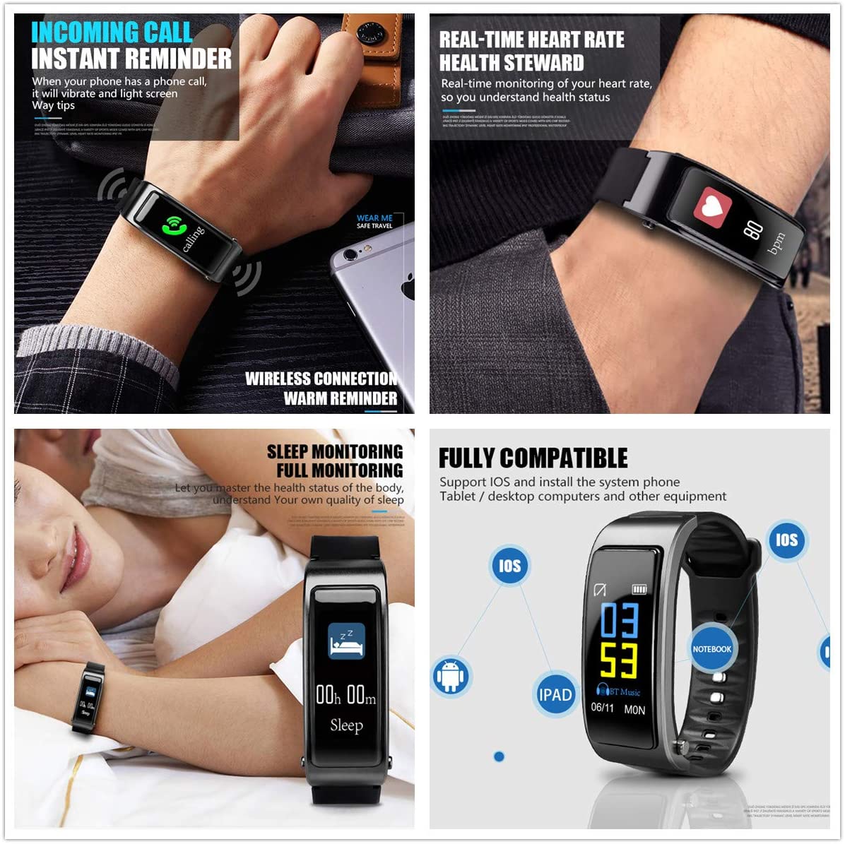 2-in-1 smart watch With Bluetooth Earphones