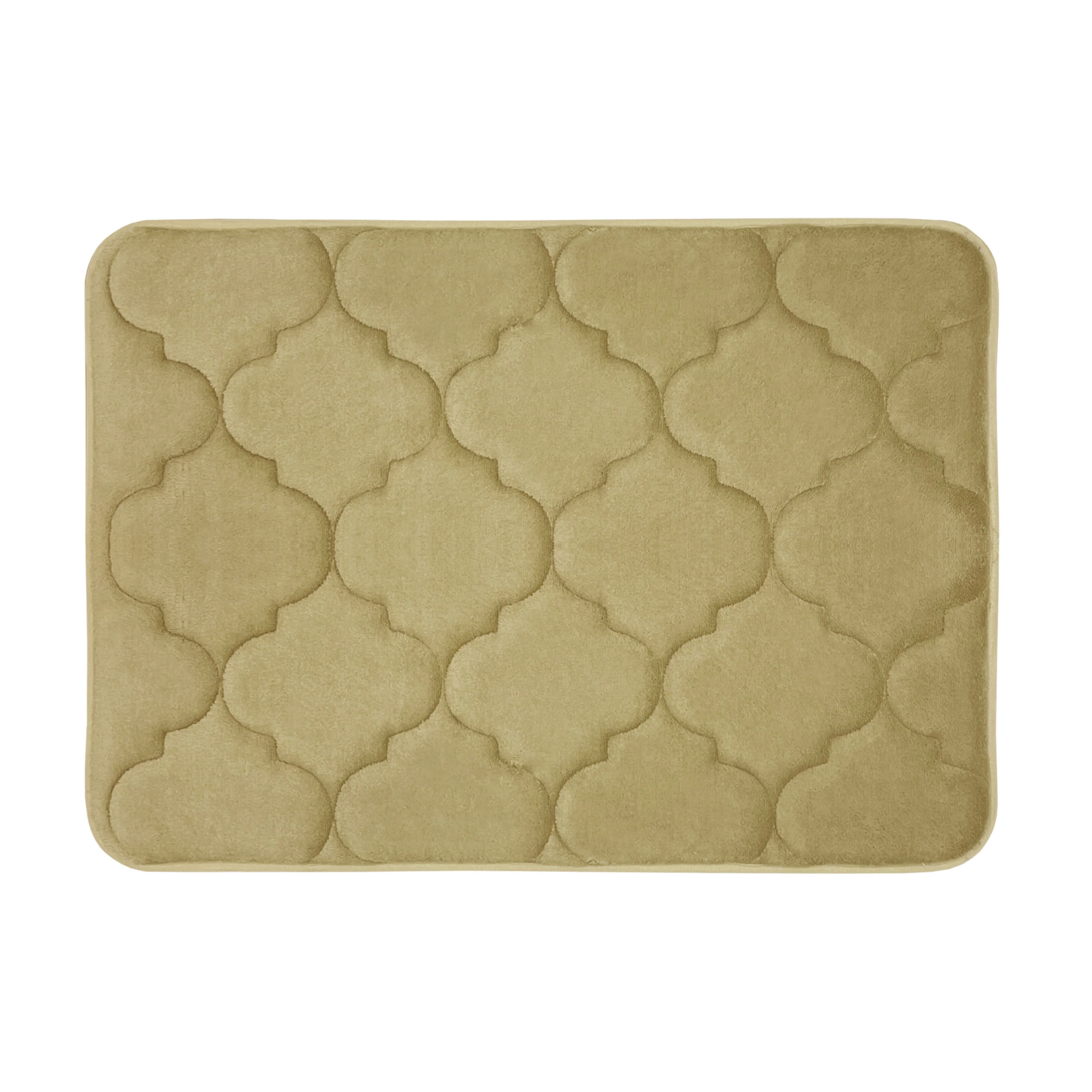 Madison Moroccan Soft Non-Slip Memory Foam Bath Mat, 17x24 Inches