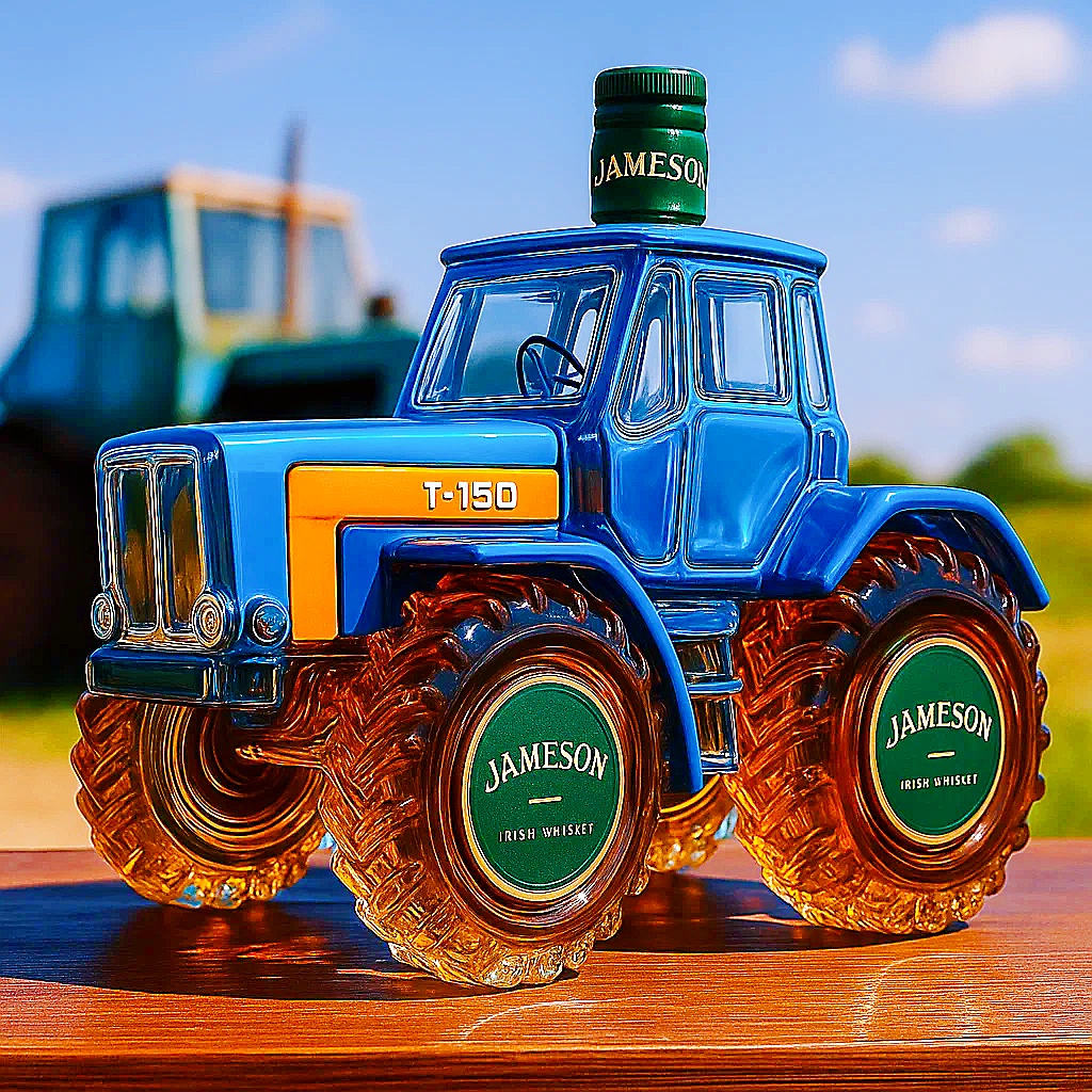 Classic Komsomolsk T-150 whisky bottle