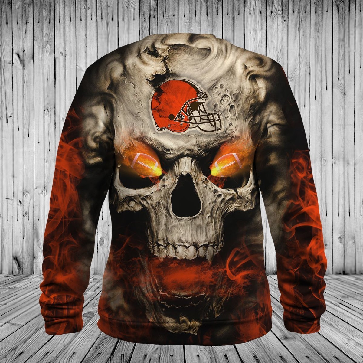 BROWNS 3D HOODIE SKULL6