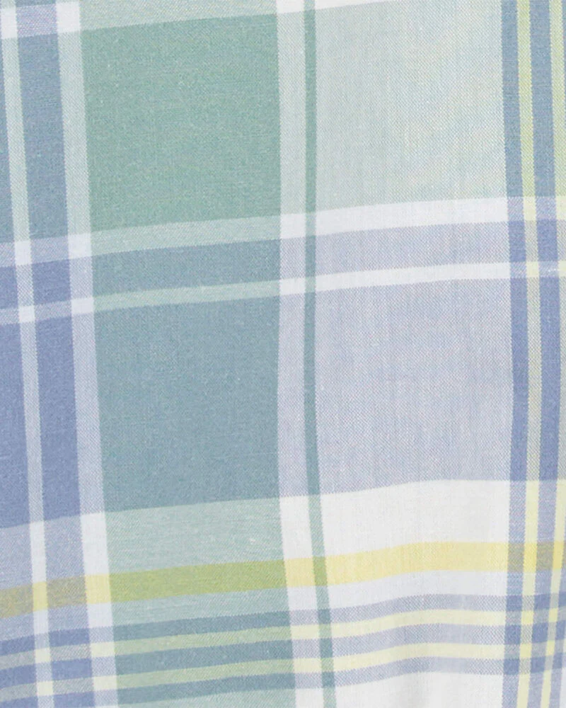 Oshkosh Plaid Button-Front Bodysuit