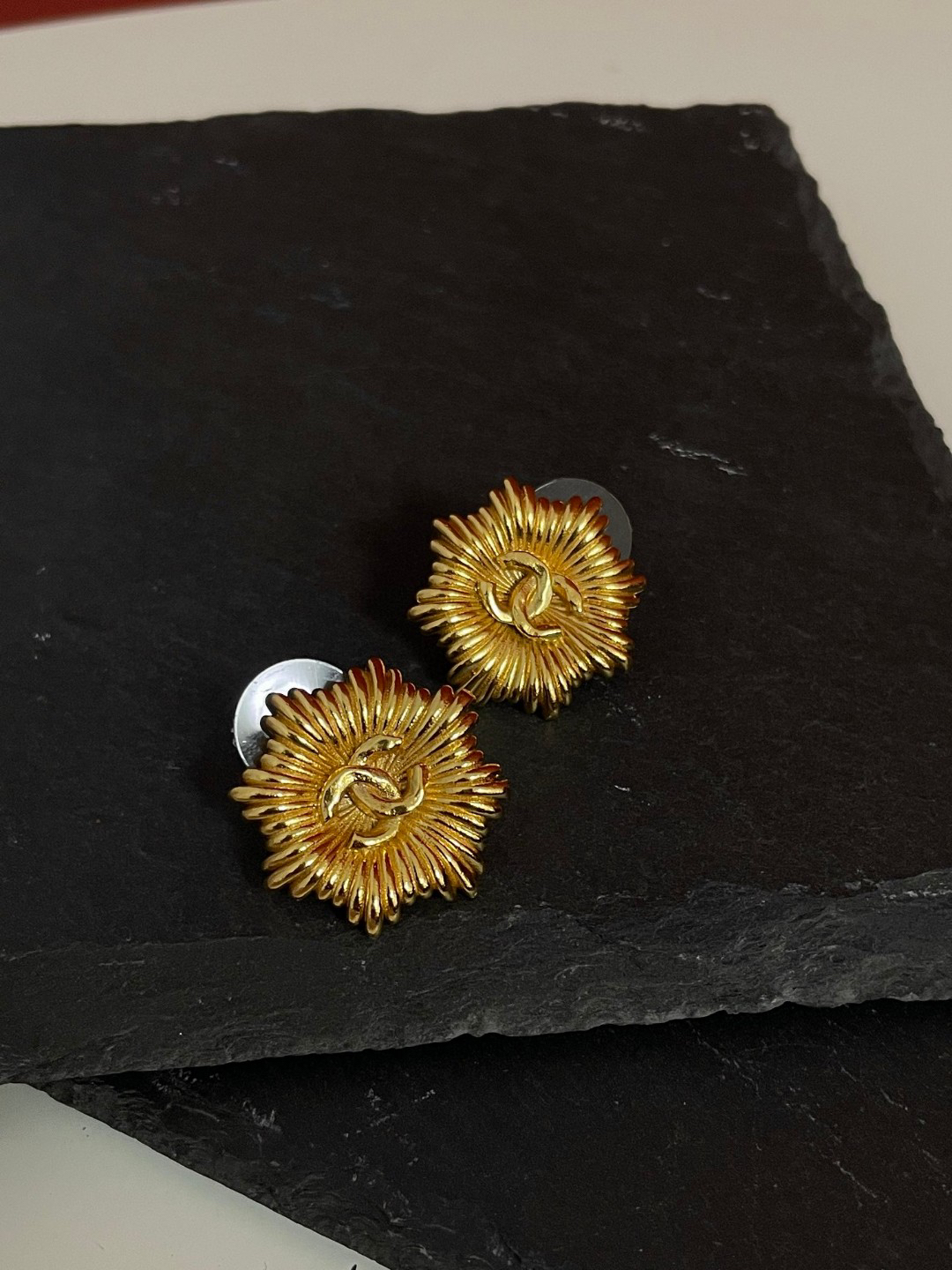 Chanel Double C Vintage Earrings
