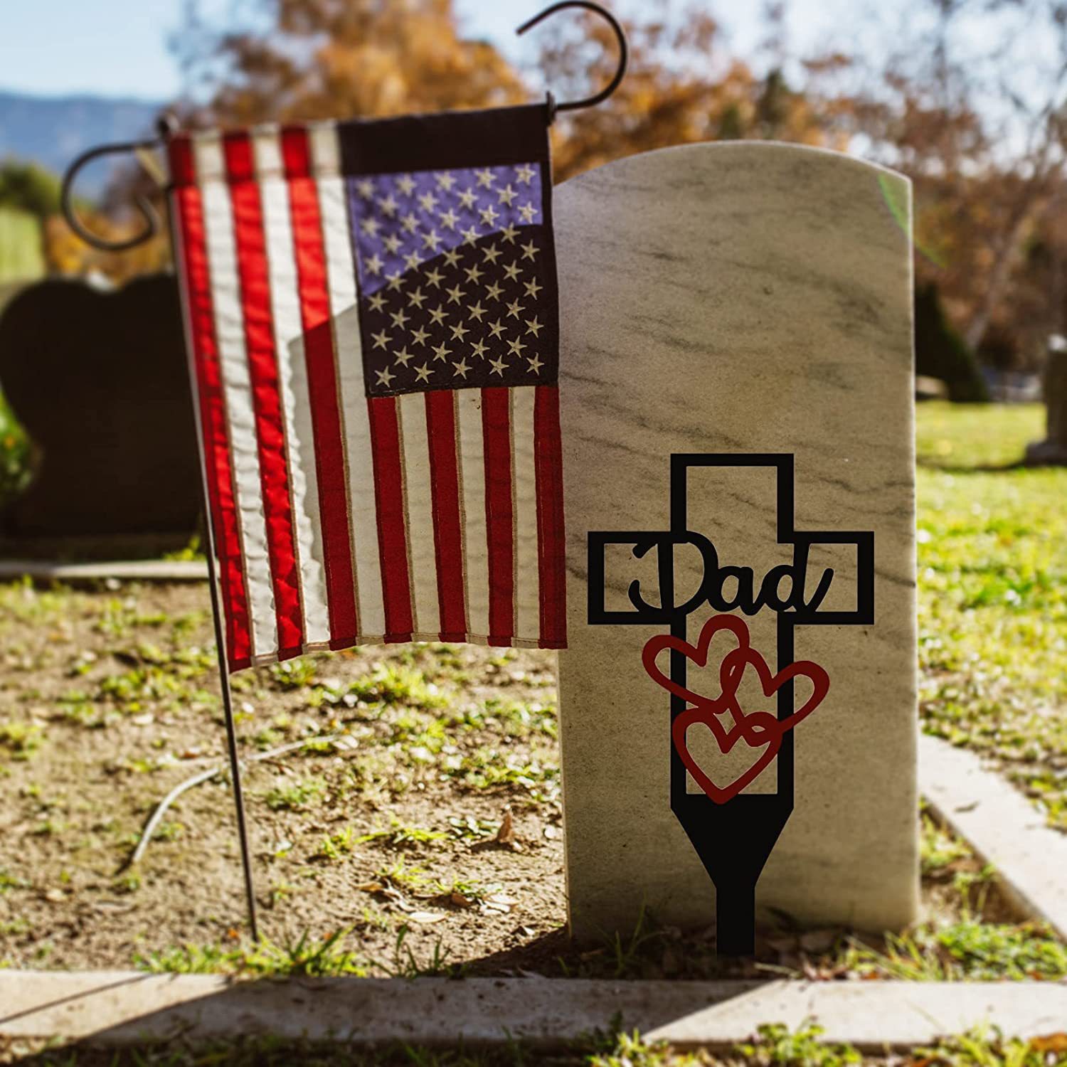 ✝️🙏Metal Cemetery Memorial Stake🔥Buy 2+ Get 10% OFF & FREE SHIPPING