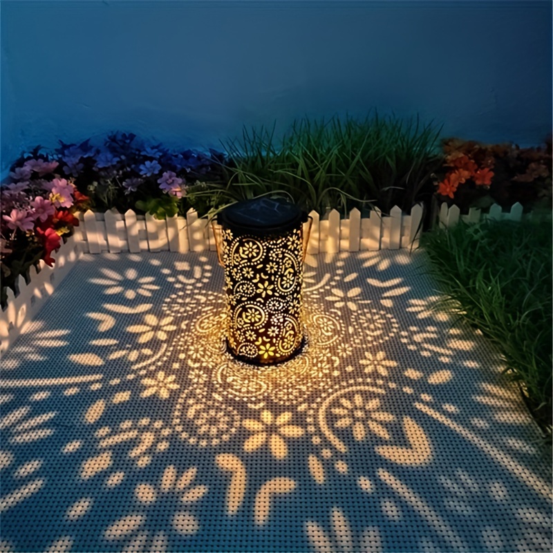 1pc Metal Crafts Iron Solar Light, Waterproof Hanging Lights For Garden Room Decoration