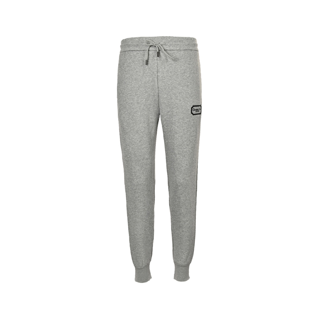 Dior 24Fw silver logo embroidered trousers