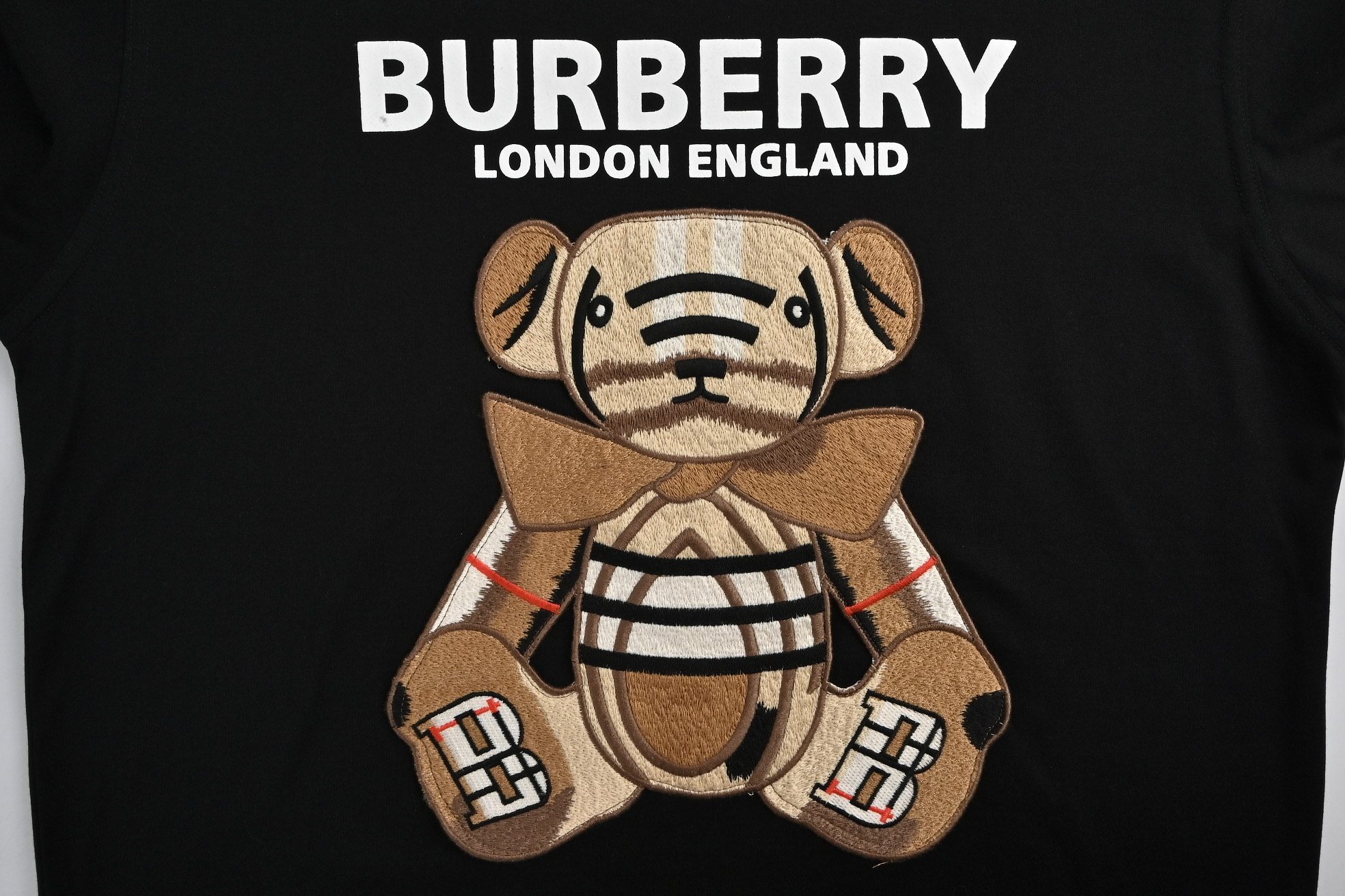 Burberry Bear patch embroidered short sleeves