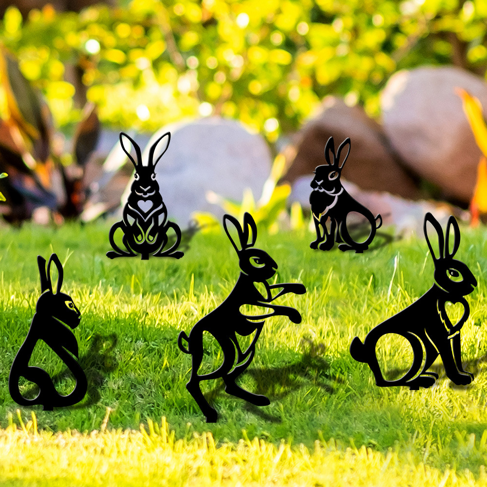 🔥Last Day 50% OFF🔥Garden Metal Rabbit Yard Art🐇Buy 2 Save 10% Off & Free Shipping