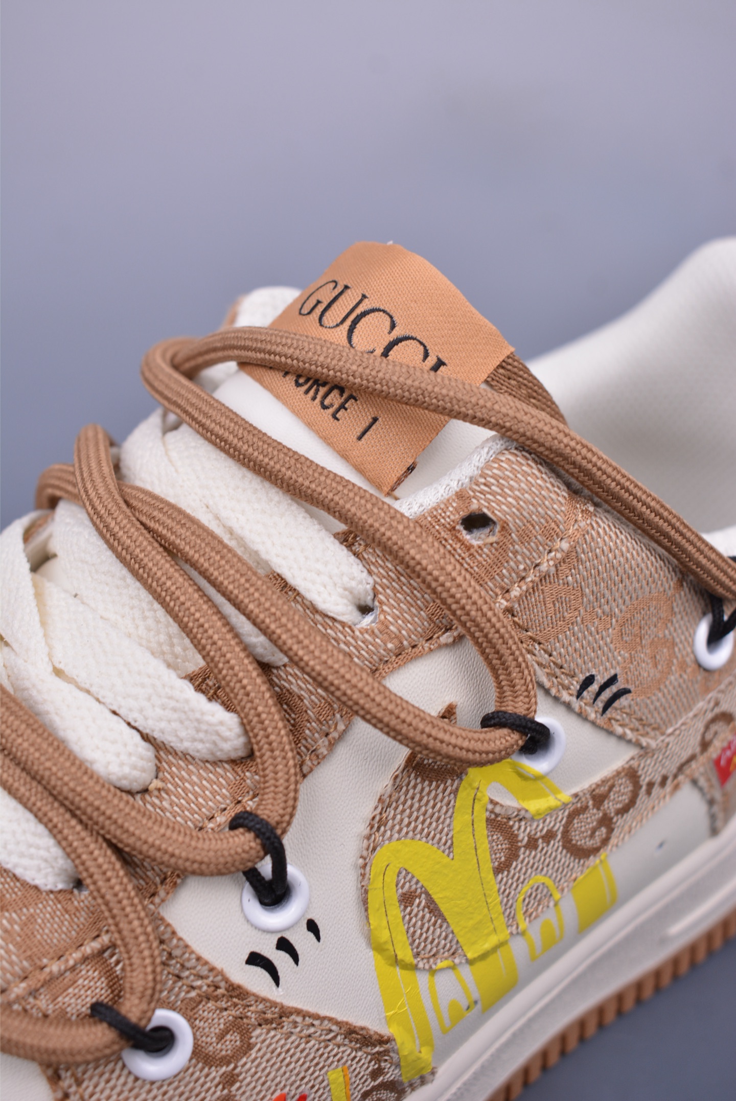 Gucci x McDonald's Hamburger x Nike Air Force 1 07 Low Sneakers McDonald's Color BD0077-111