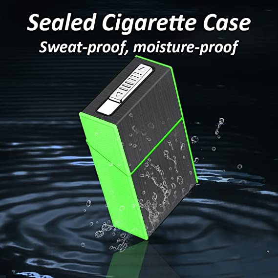 (🔥Last Day Promotion-SAVE 65% OFF) -2 in 1 Rechargeable Flame-Less Windproof Glowing Electric Lighter Cigarette Case-BUY 2 GET 10% OFF & FREE SHIPPING