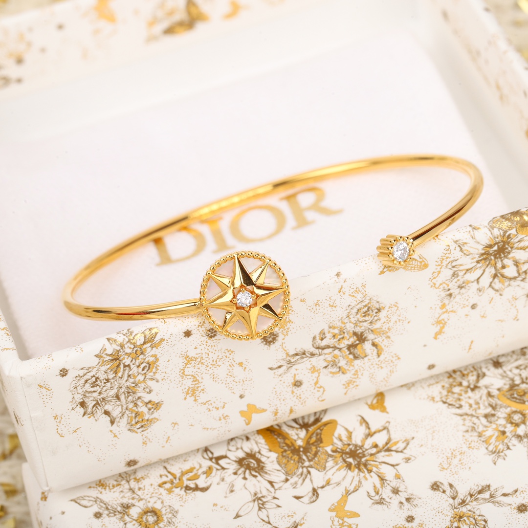 Dior eight-pointed star compass open bracelet