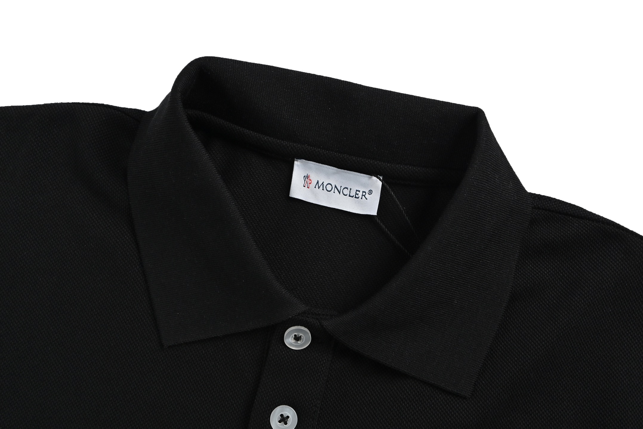 Moncler classic badge embroidered Polo short sleeve