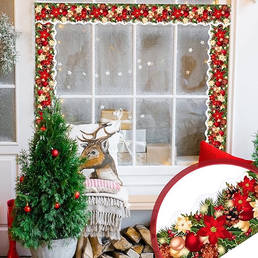 🌲🌲Christmas Holiday Decorative Border Tape - 🎁🎁(1 roll 21 m/68 ft)