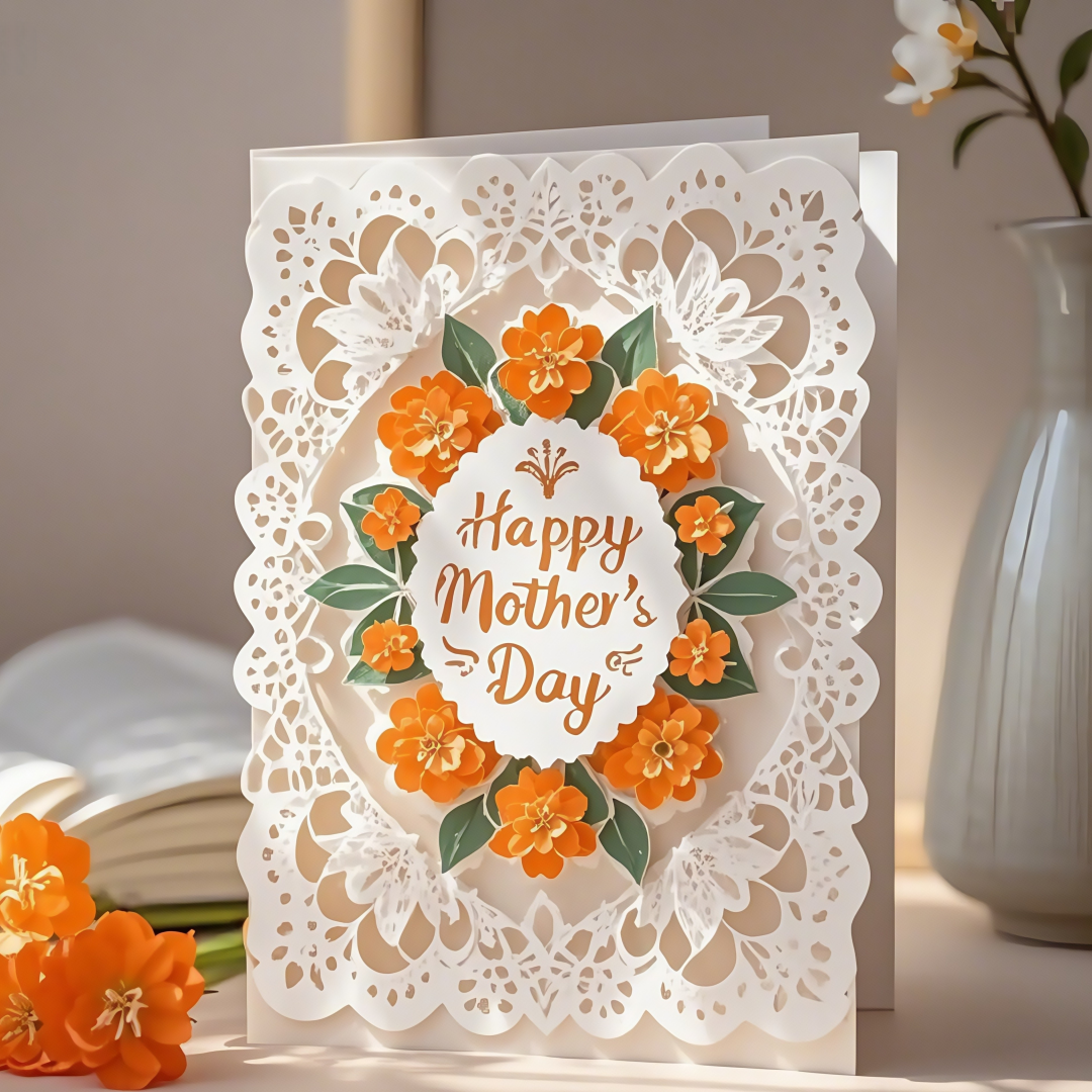 Exquisitely Hand - crafted Mother's Day Greeting Card: Convey Sincere Love