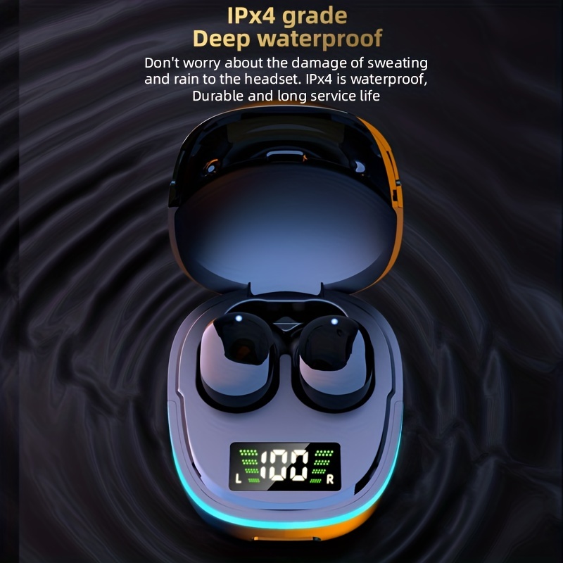 TWS V5.3 True Wireless Stereo Earbuds, TWS Gaming Hands-Free Earphones, Touch Button, Low Latency Earphones, Dual Connection, Waterproof IPX4 Earphones, With RGB Light Charging Case, Built-in Mic, For Smartphone For Android And For IOS System