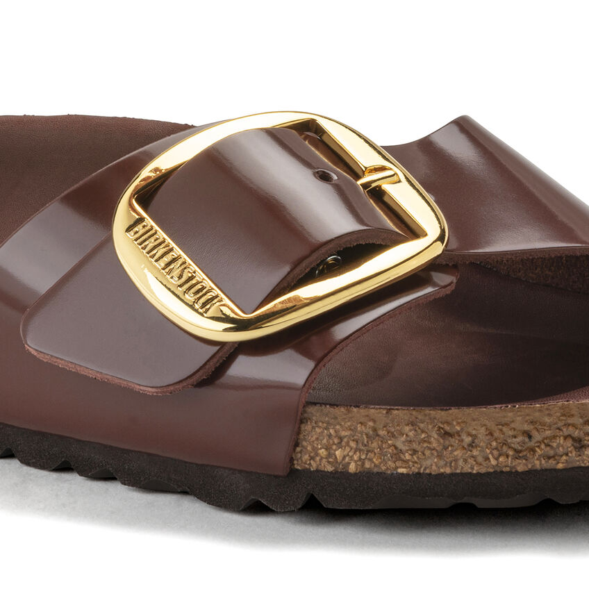 Madrid Big Buckle Natural Leather Patent B-81932