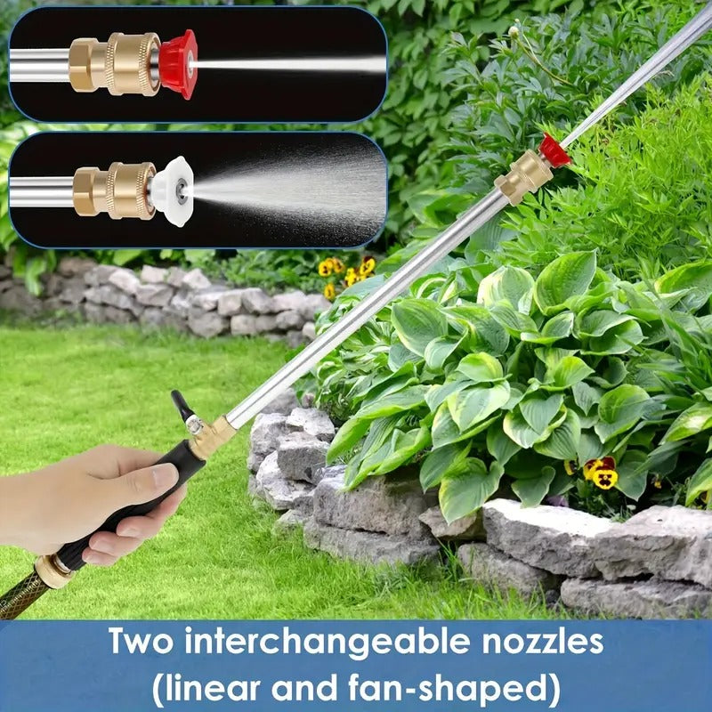 🔫 50% OFF! 💦 High-Pressure Garden Hose Nozzle – 2 Nozzles, Stainless Steel & Leak-Proof 🚗