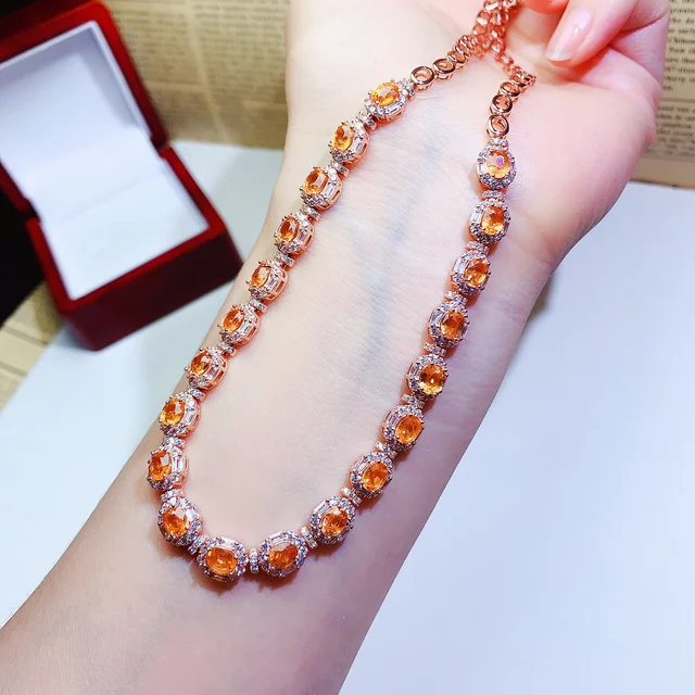925 Sterling silver natural sapphire ruby garnet choker necklace Fire Color good women's luxury jewelry certified boutique