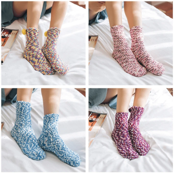 (🎅EARLY CHRISTMAS SALE - 48% OFF)Winter Fuzzy Slipper Socks WIth Gift Box🔥Buy 5 Get FREE SHIPPING