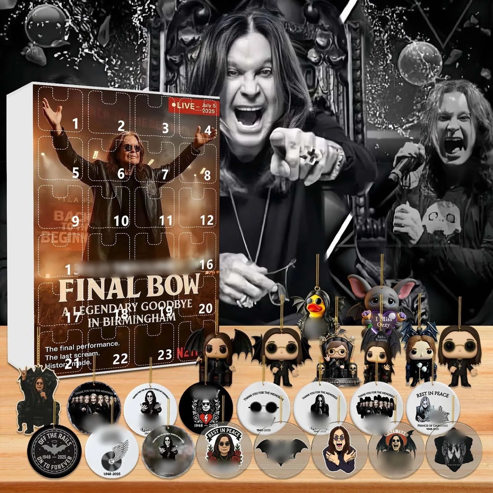2025 New Ozzy Osbourne Countdown Set Mystery Advent Calendar