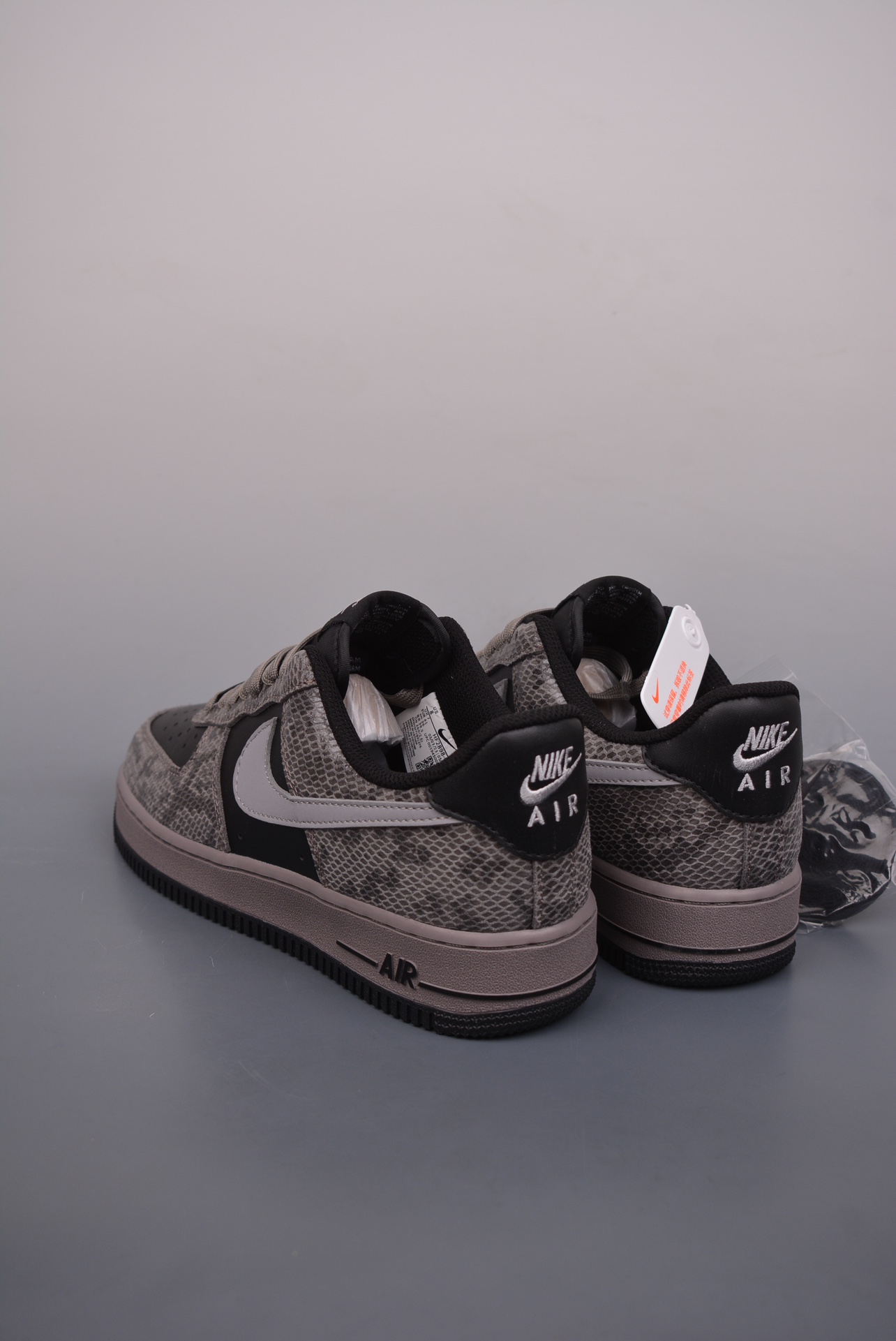 Nike Air Force 1 '07 LV8 Snakeskin black and brown python pattern HF2898-001
