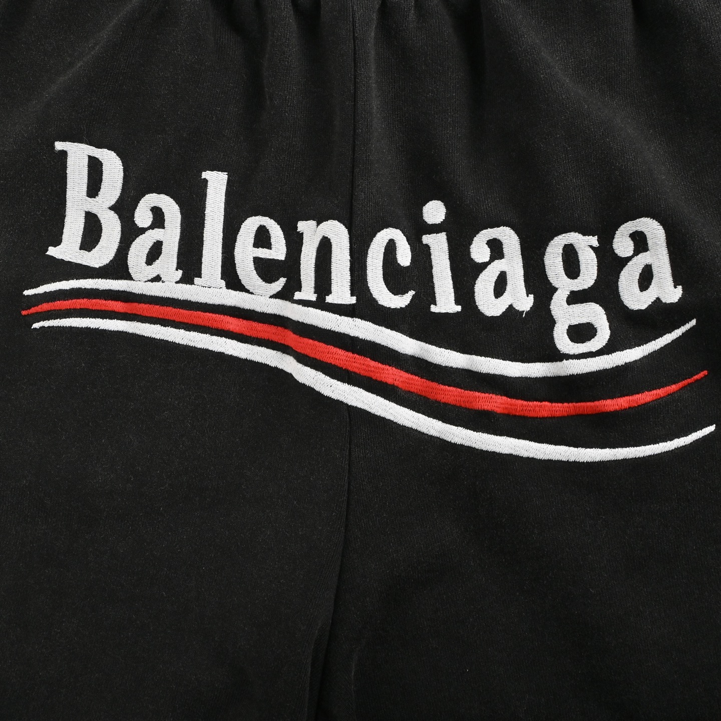 Balenciaga Coke Embroidered Terry Shorts