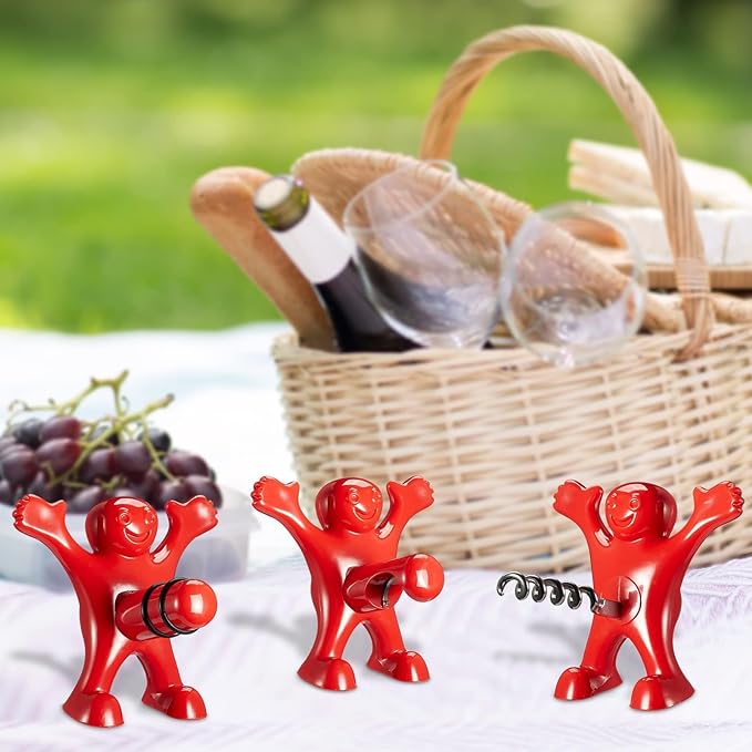 Funny Red Man  Wine Bottle Stopper Bottle