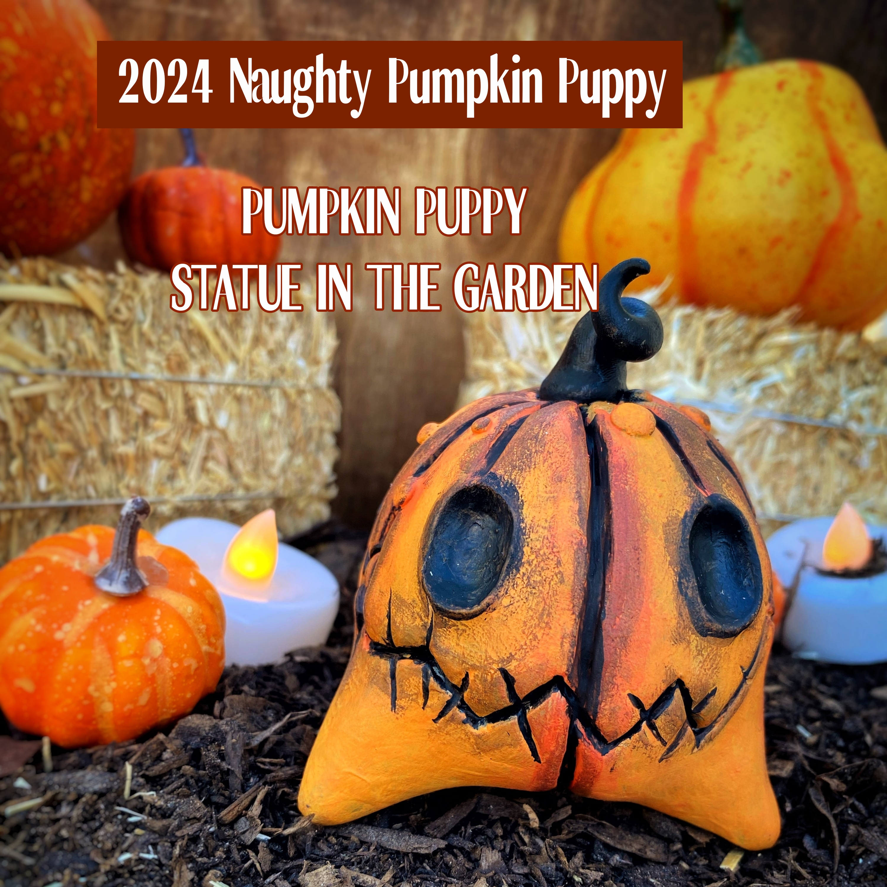 💥Daily Sales of 1000+🔥Puppy Pumpkin 🎃 Sculpture