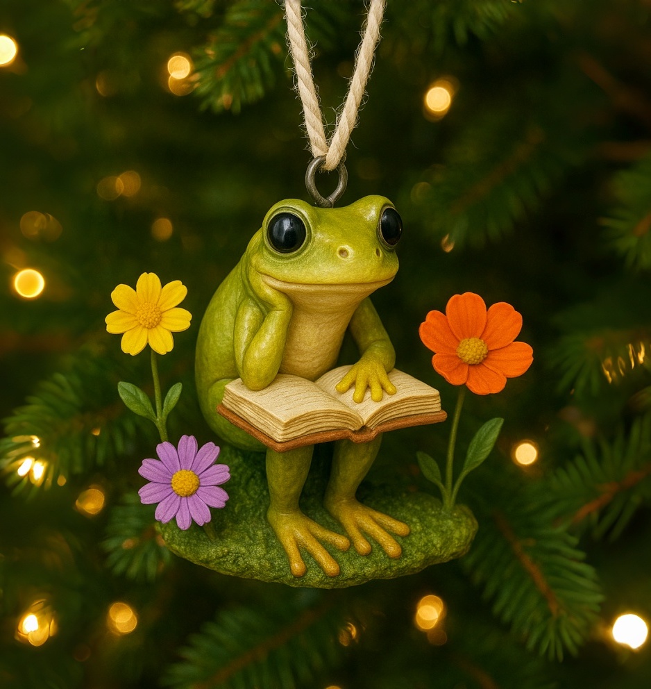 Froggy Christmas Cheer Christmas Ornament