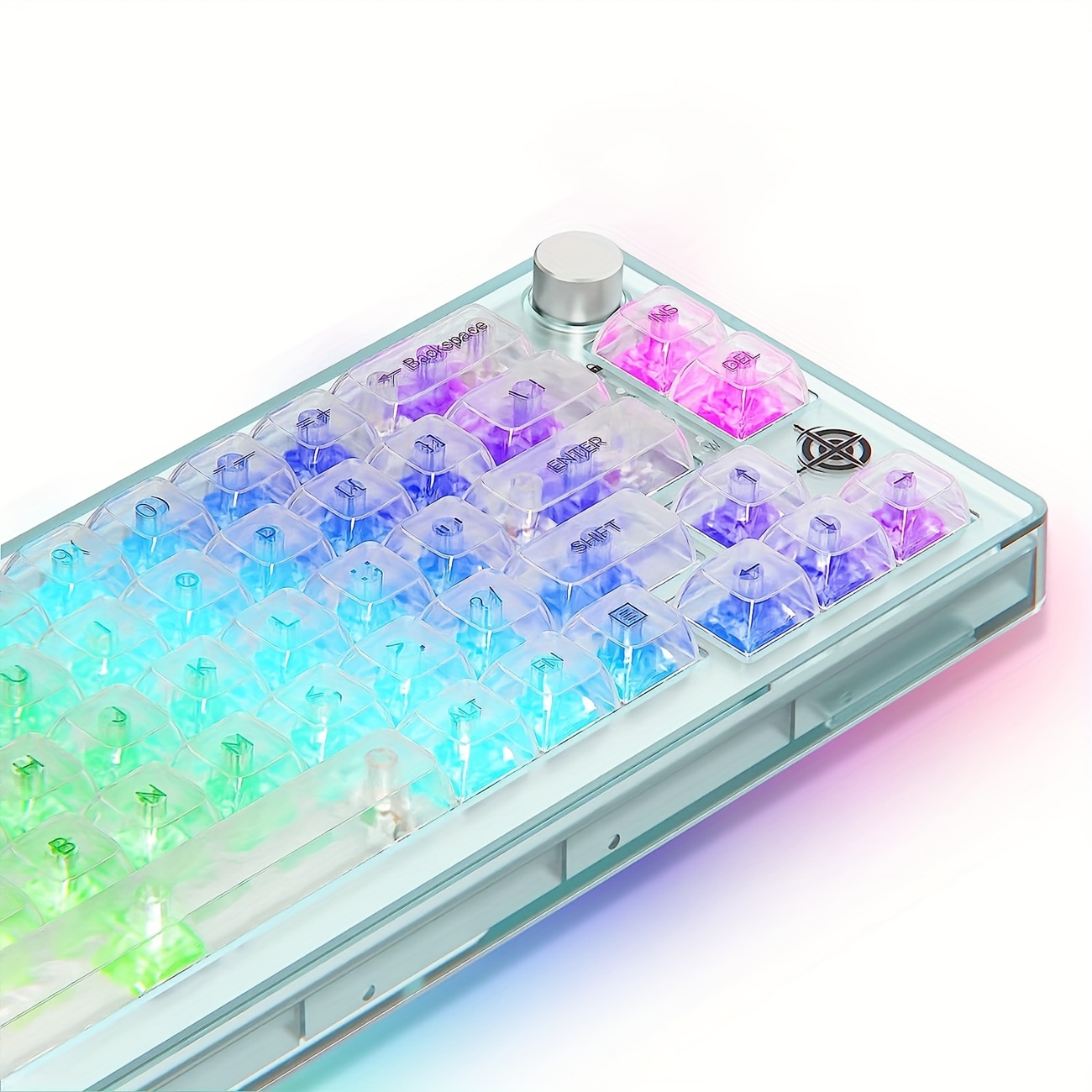 Mechanical Gaming Keyboard, 60% Percent Gaming Keyboard, Apex Pro Mini 66 Keys Wired Hot Swappable Keyboard RGB Transparent Keycaps Linear Switch For PC/MAC
