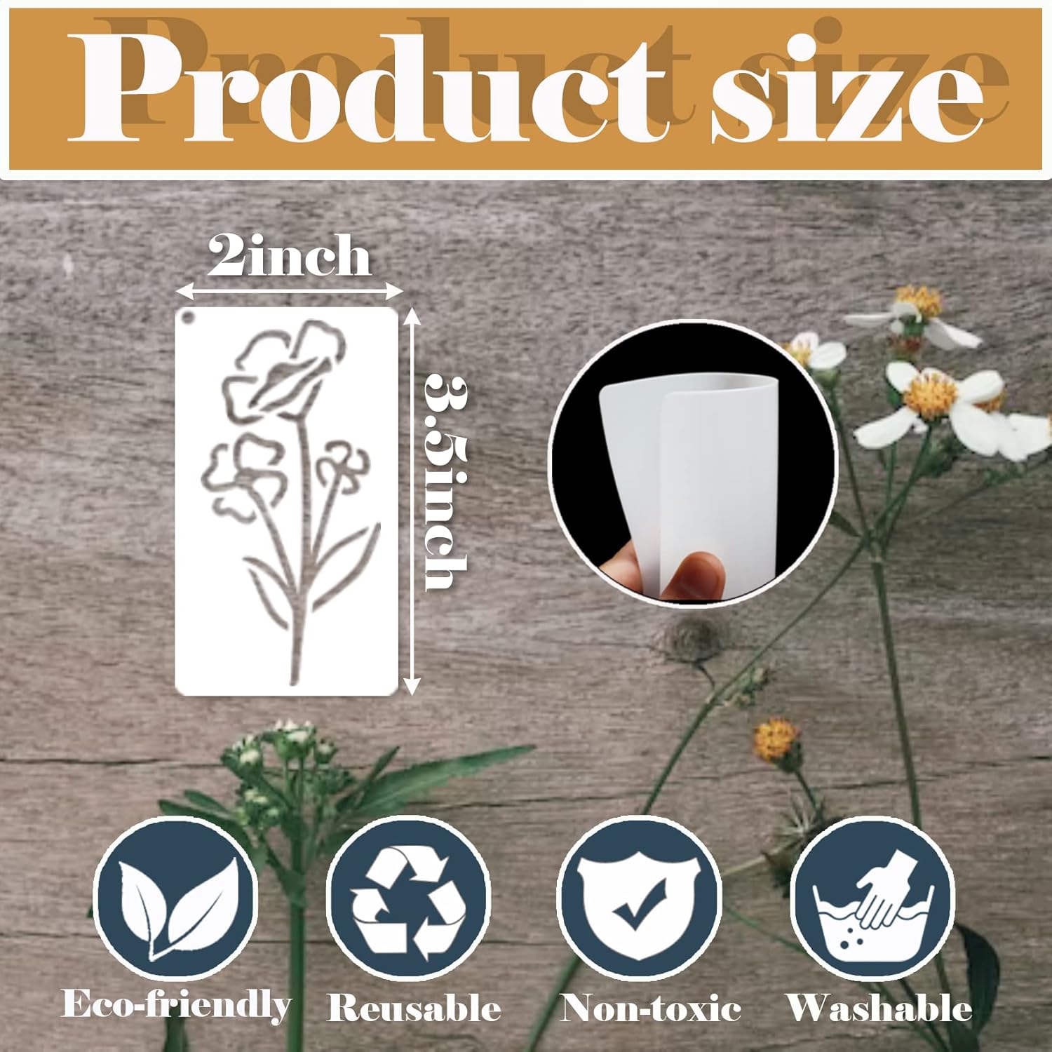 💐🌸 Reusable Botanical Flower Stencils 🏠