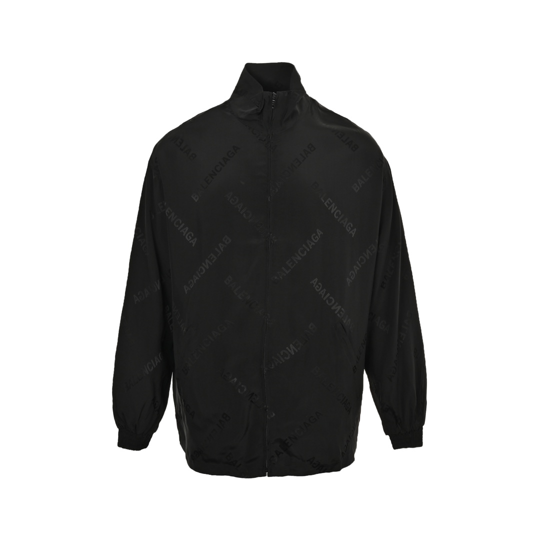 Balenciaga 24Fw silk all-over print obscure jacquard jacket