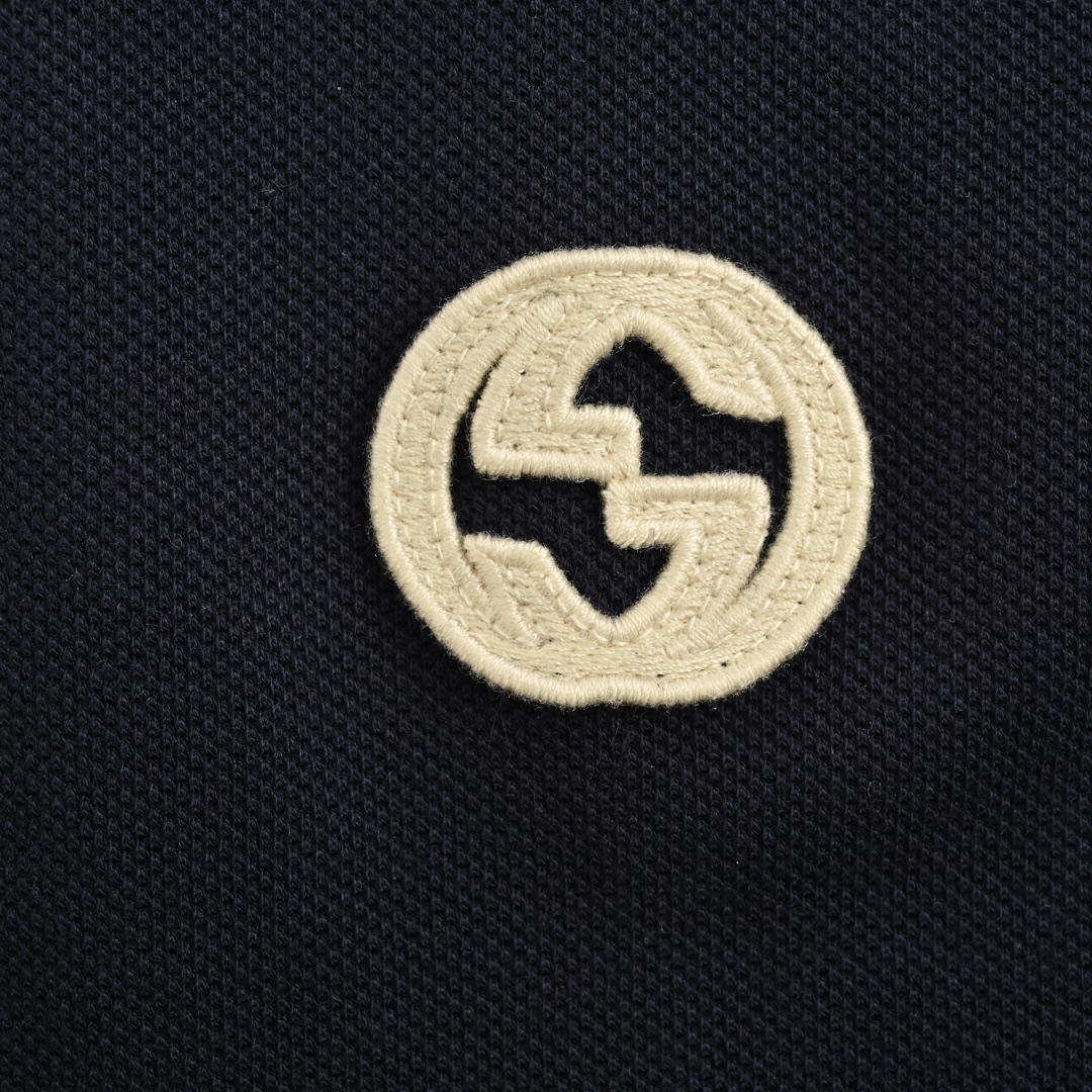 Gucci 24ss Polo short sleeve with double G embroidery on the chest