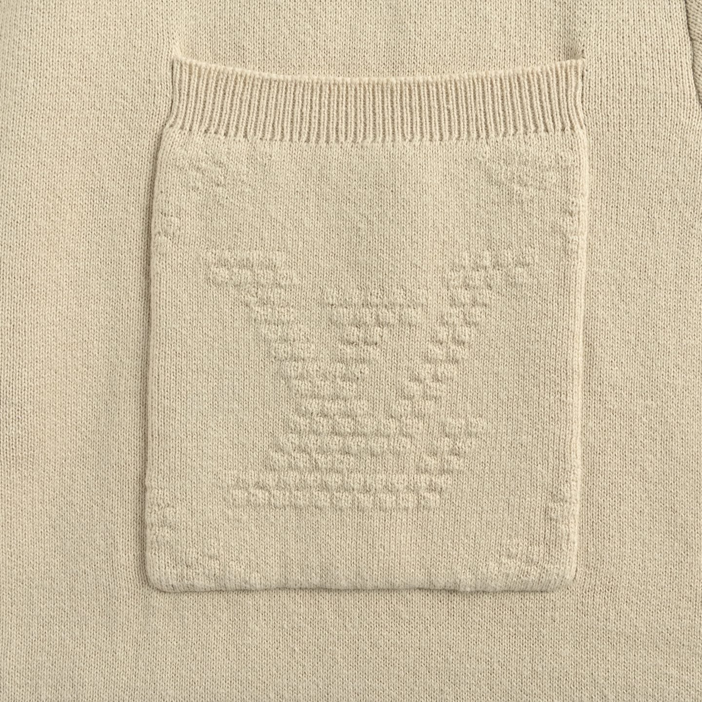 Louis Vuitton 25ss jacquard logo pocket knit short-sleeved shirt