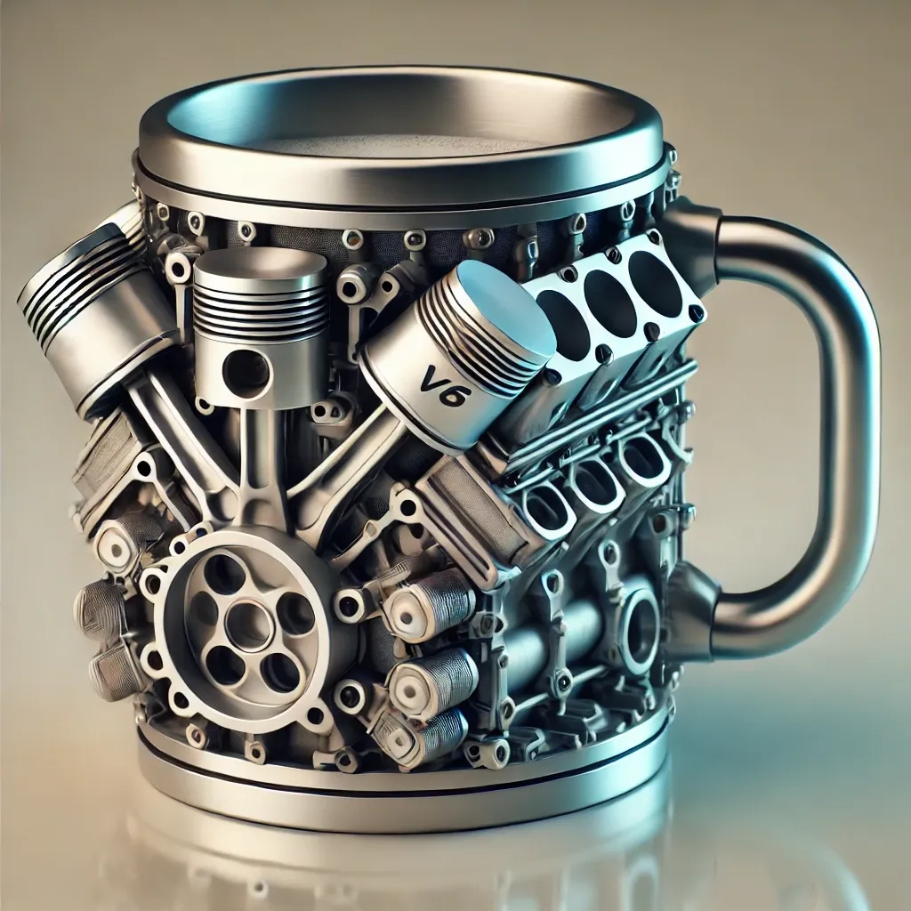 V8/V6 3D Stainless Steel Cup