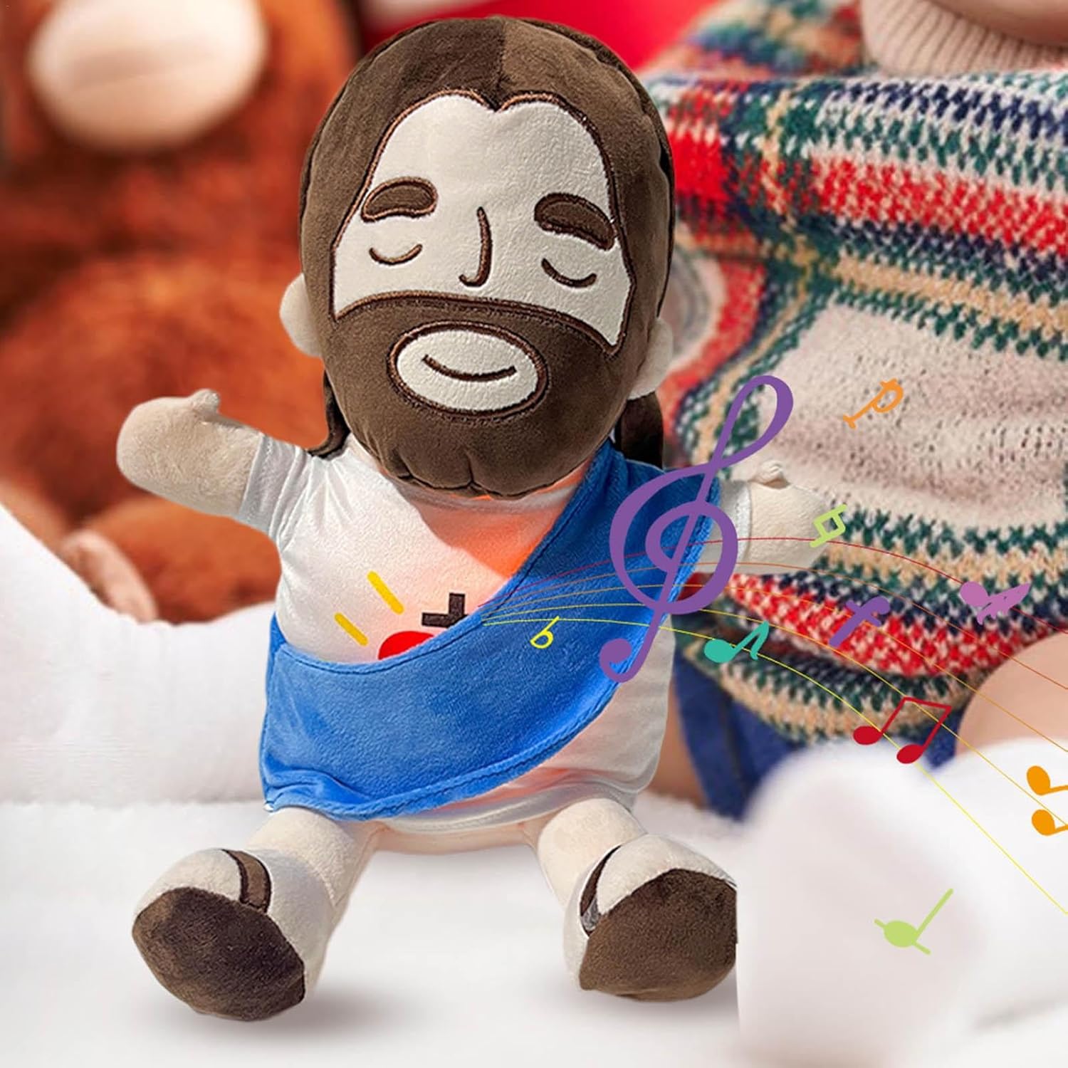 ✟🧸Jesus Breathing Stuffed Animal Plush Savior Doll