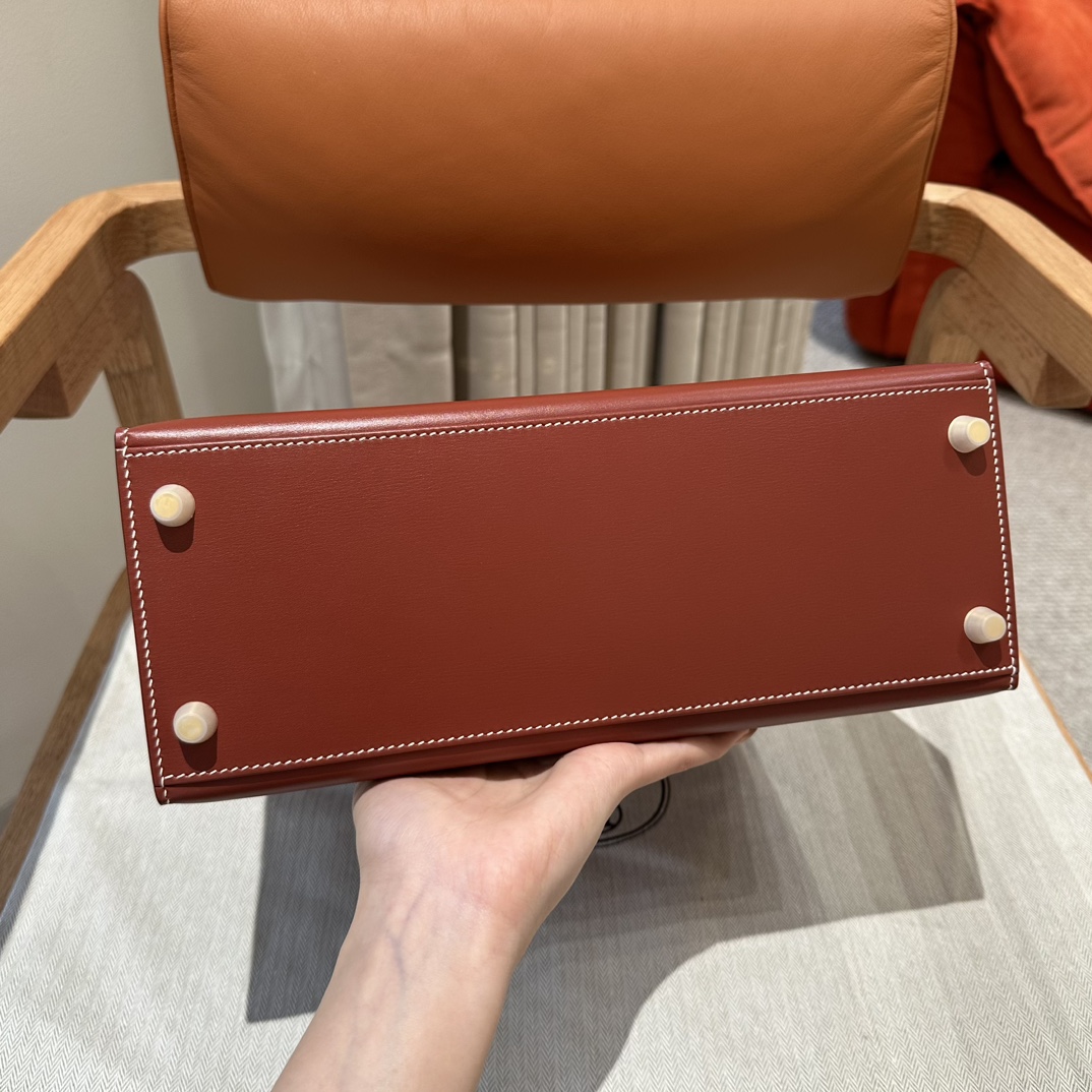 Hermès Kelly 36Brique Handbag (Handmade to Order)