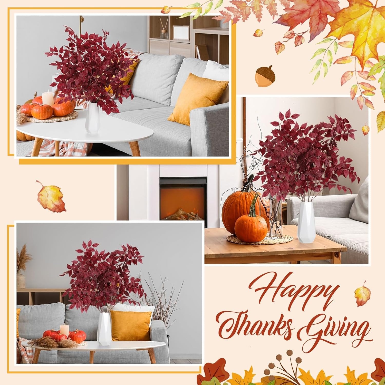 ⚡Flash Sale⚡6 Pack-39 inch Artificial Cimicifuga Plant Leaf