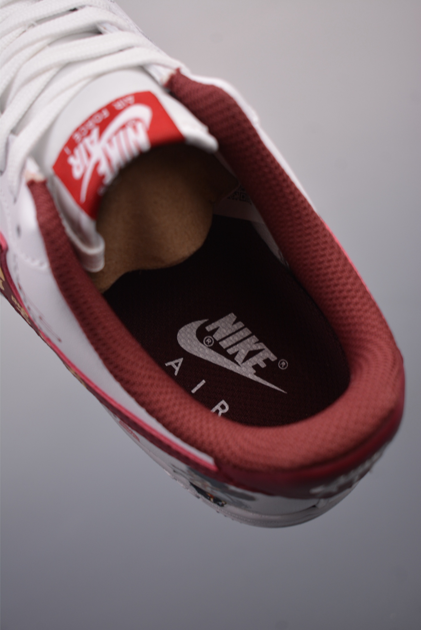 Nezha 2 x Nike Air Force 1 07 Low Leather White Wine Red FV5988-105