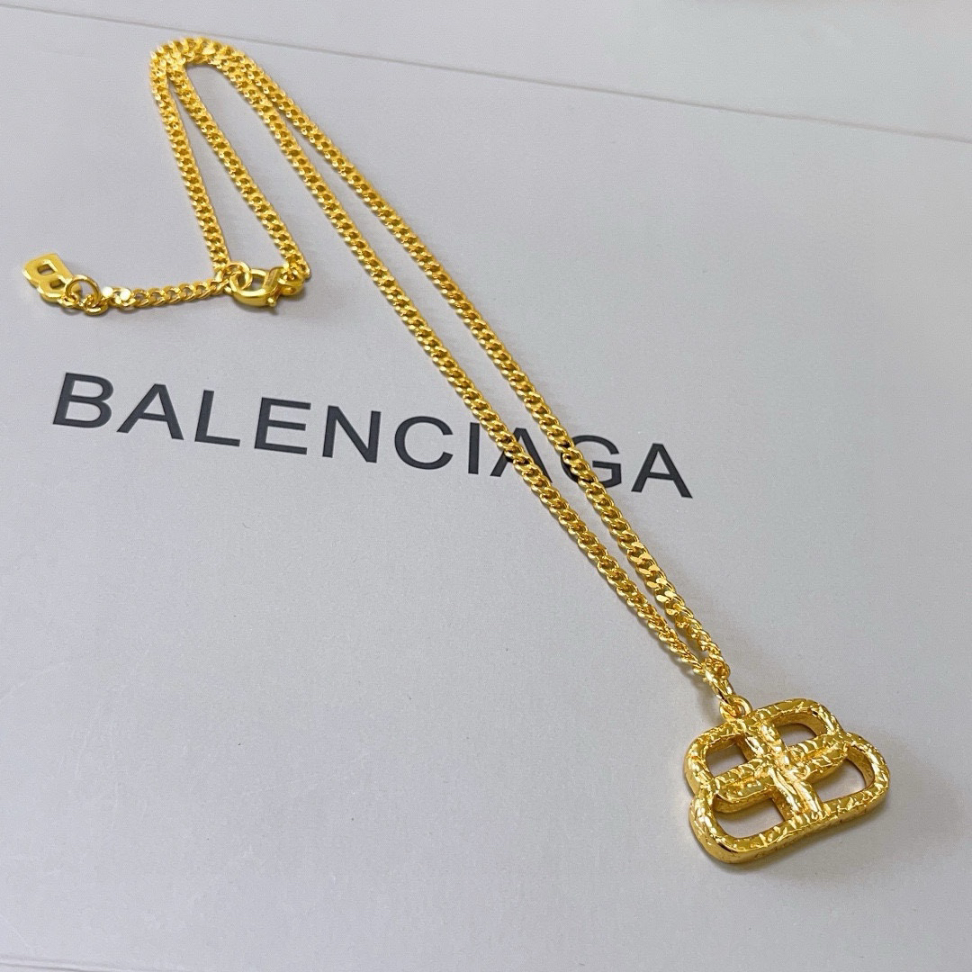 Balenciaga BB gold necklace