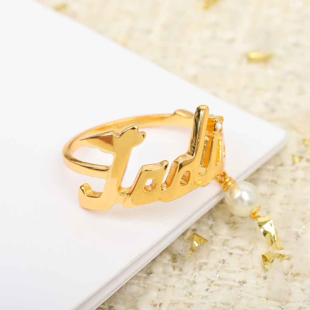 Dior Alphabet Pearl Ring