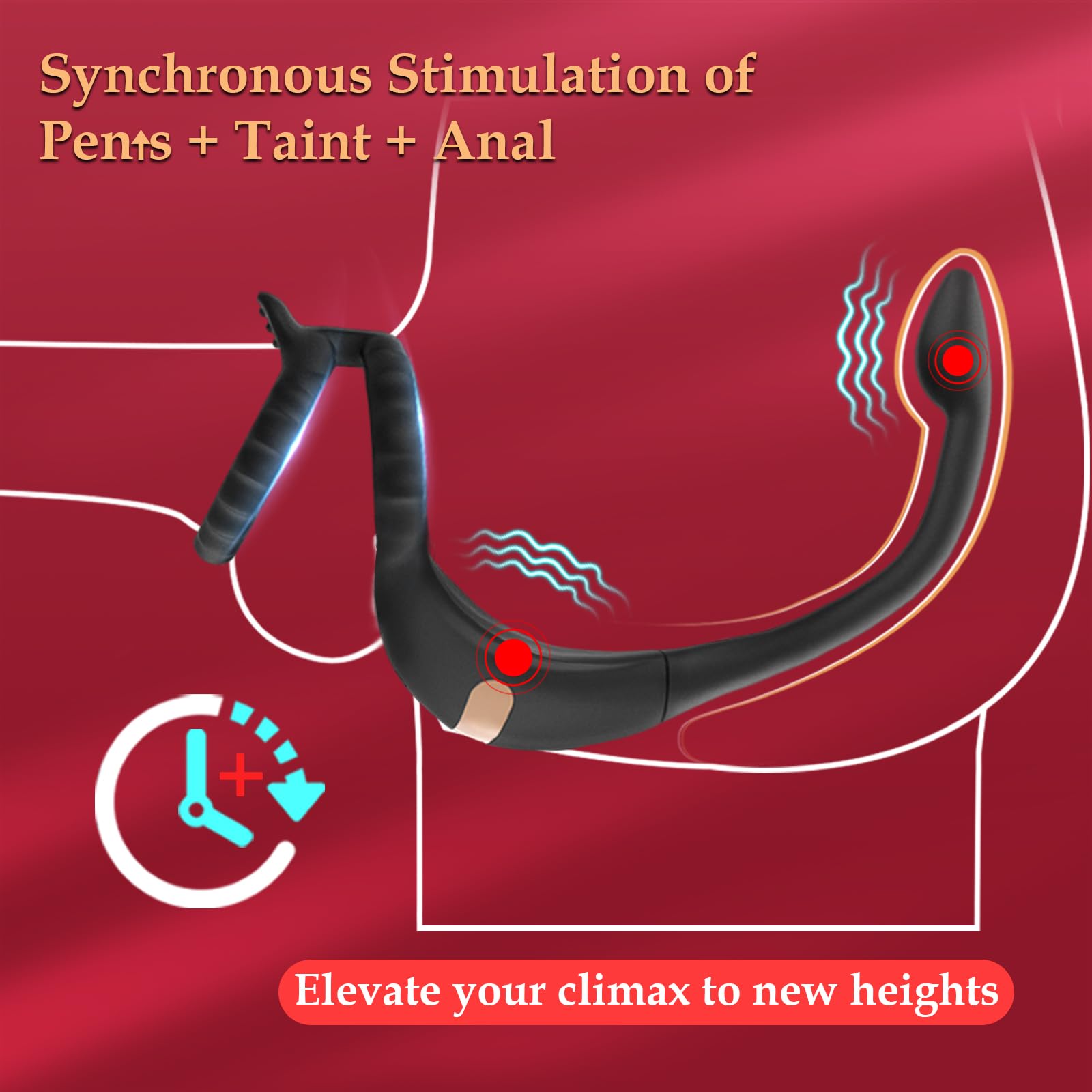 Dual Vibrating Cock Ring & Anal Plug – 3-in-1 Prostate Massager for Explosive Pleasure