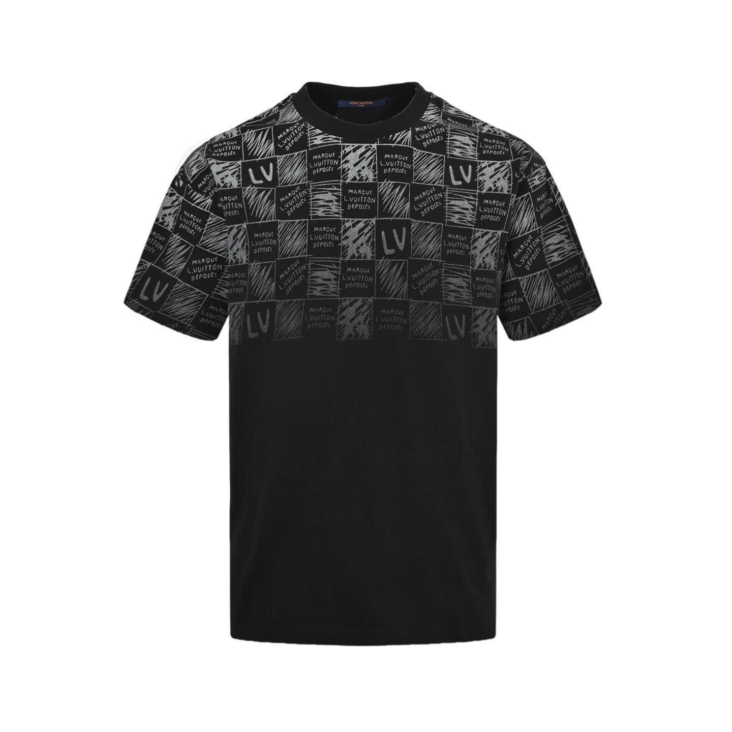 Louis Vuitton 25ss gradient checkerboard logo print short sleeve