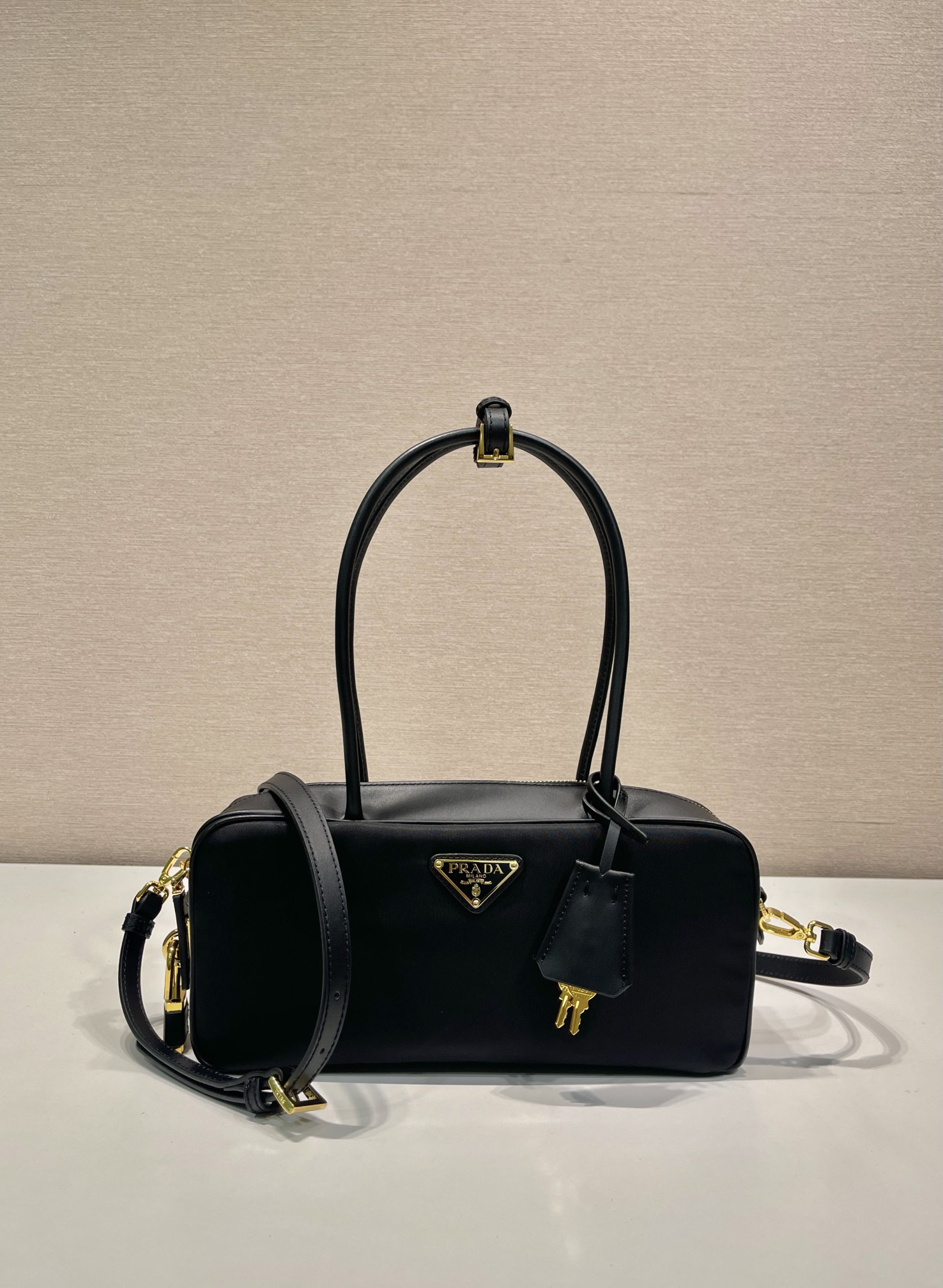 Prada Tessuto Tocker Handbag 1BB132