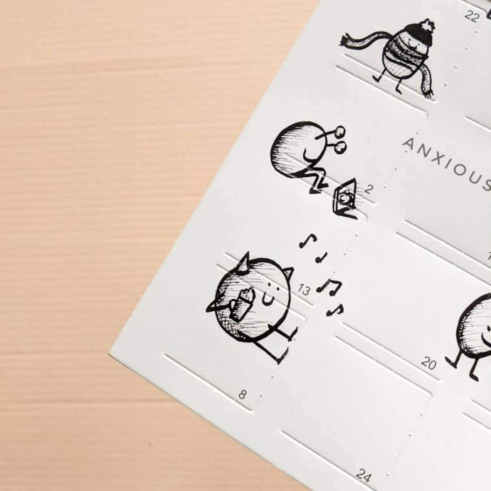 Mental Health, Anxiety, Self-Care Calendar for Advent