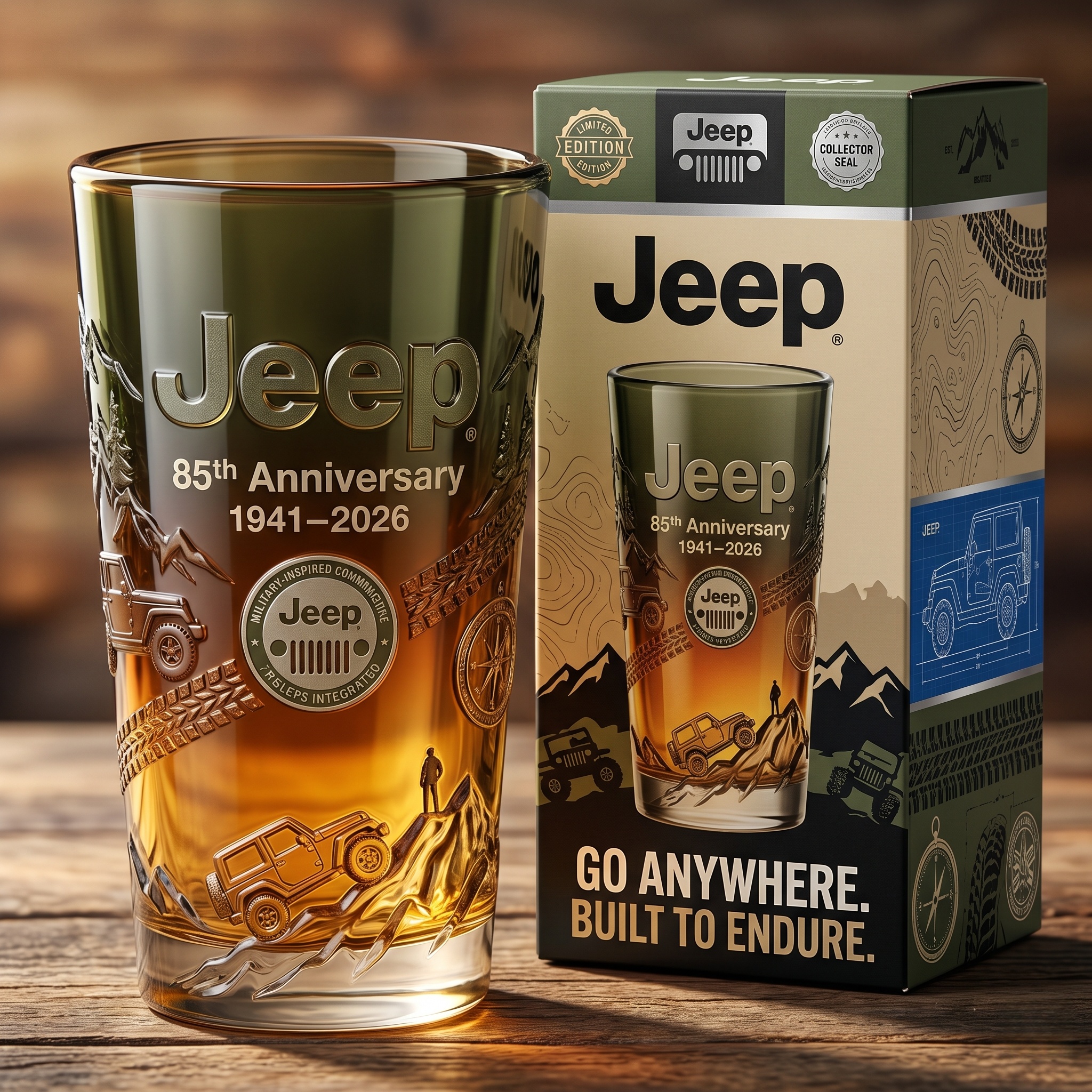 Jeep 85th Anniversary “Go Anywhere” Collector’s Pint Glass